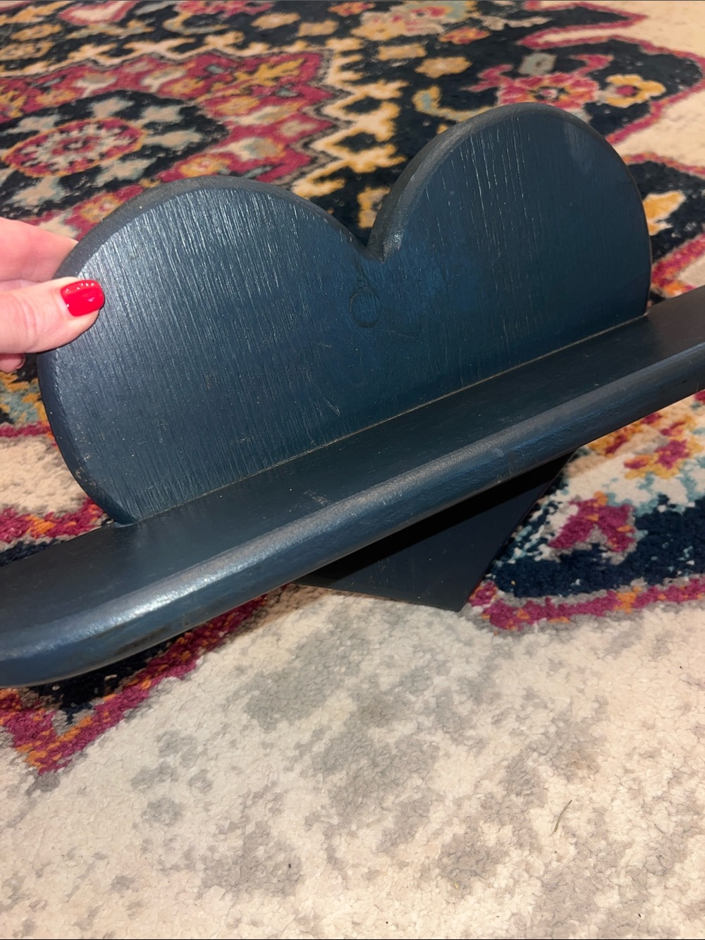 Country blue Heart Wall Shelf - Home Wall Decor - Picture 2 of 5